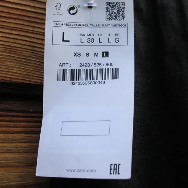 NWT Black Linen Blend Cropped High Waist Pants - Image 7