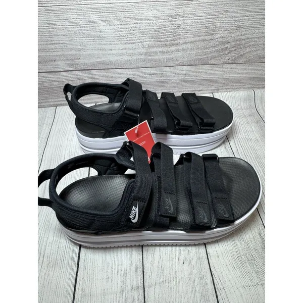 Nike Icon Classic Sandals Slides Shoes DH0224-001 Black / White Women's Size 10 - Image 6