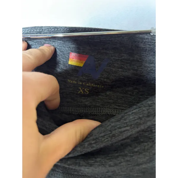 Aviator Nation Heart Leggings In Charcoal Rainbow Sz XS - Image 4