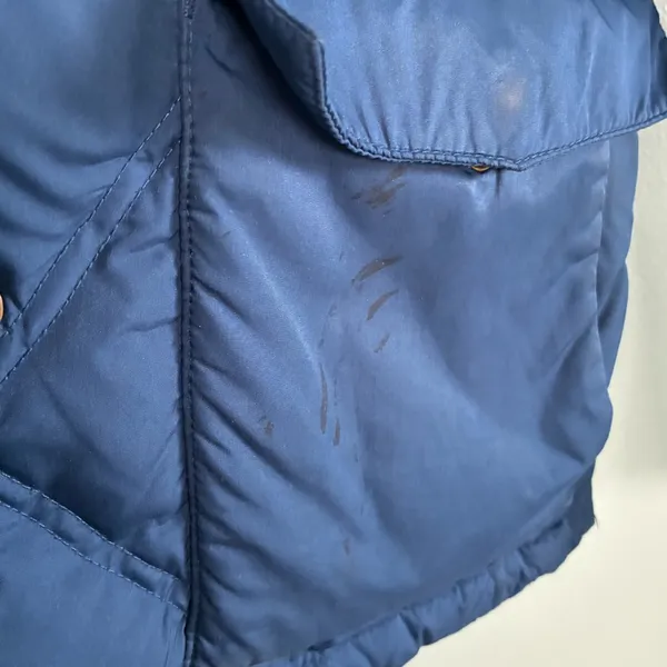 Lands’ End Blue Quilted Ski Winter Goose-down Hooded Puffer Jacket Coat Sz S - Image 2