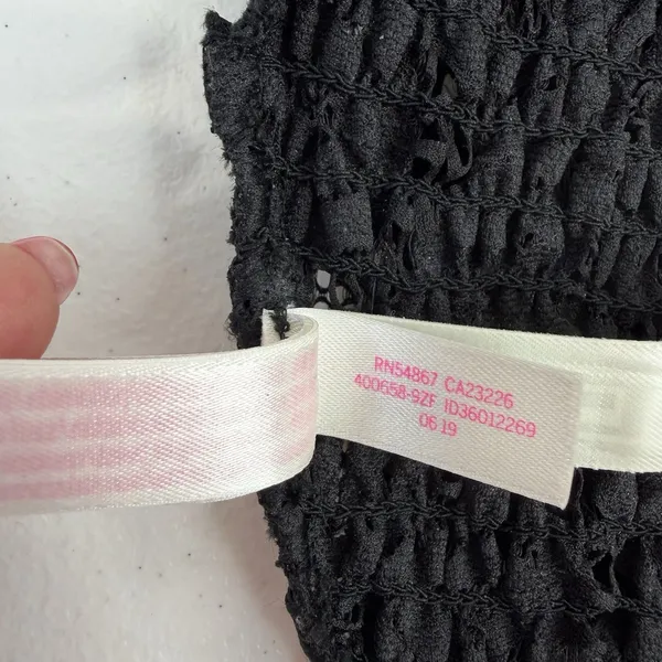 Victoria's Secret PINK L Large‎ Lace Bralette Bra Black Lace Strappy Smocked - Image 13