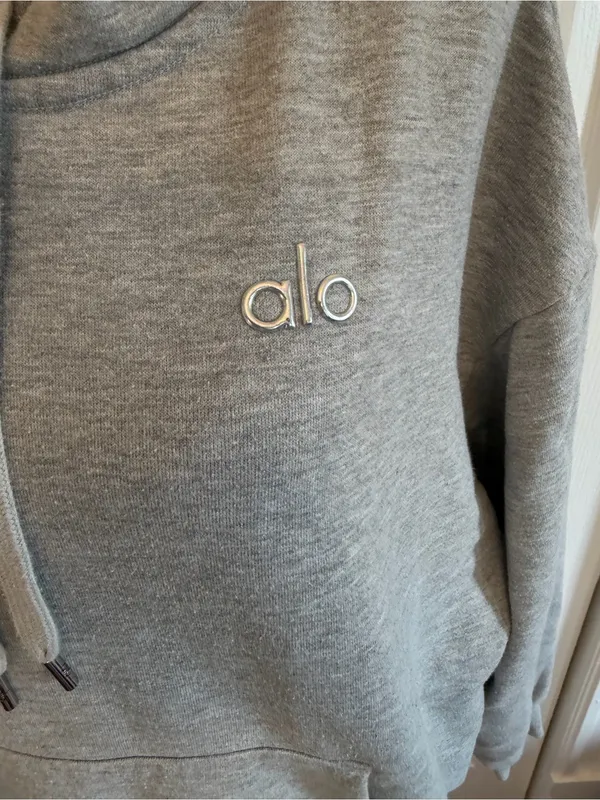 Alo Yoga Accolade Hoodie Looungewear Grey Size M - Image 3