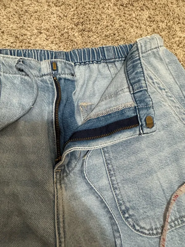 Arizona Jean Co Cargo Wide Leg Jeans Size 2 Light Wash Y2K - Image 3