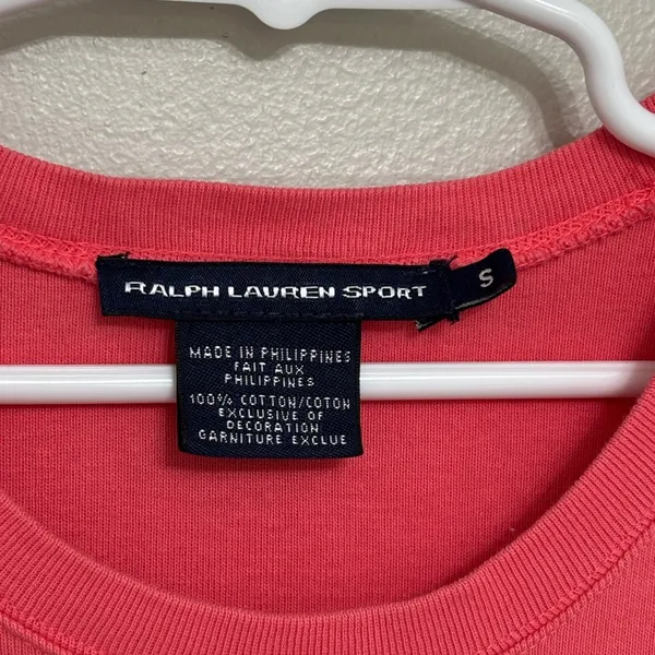 Y2K Ralph Lauren Sport Fitted Cotton Baby Tee in Pink Preppy Old Money - Size S - Image 3
