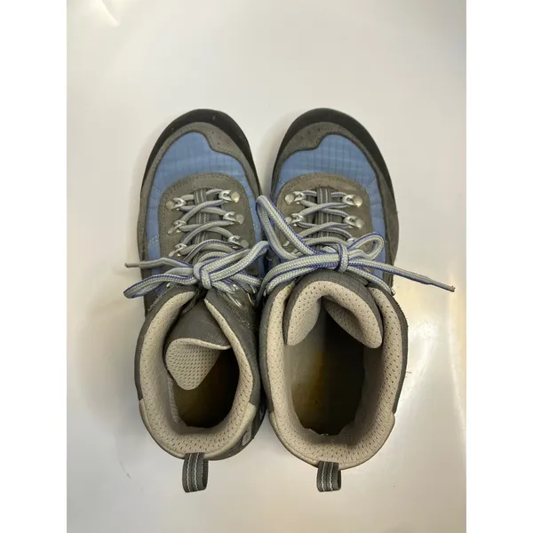 Asolo Mesita Waterproof Hiking Boots Womens 7.5 Blue Grey Good Vibram Sole Suede - Image 5