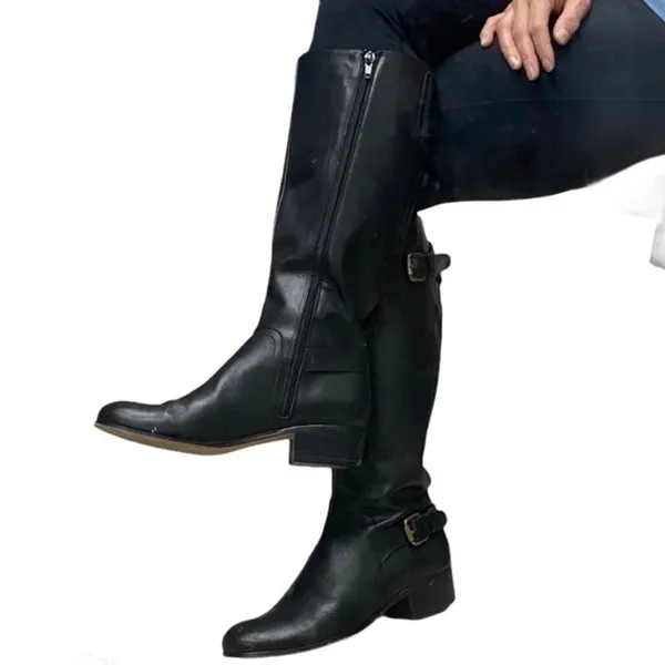 Corso Como Geneva Leather Riding Boots in Black‎ size 8 - Image 2