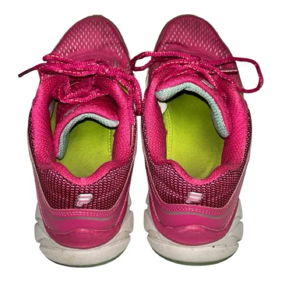 Fila Women's Hot Pink & Neon Yellow Athletic Sneakers - Image 5