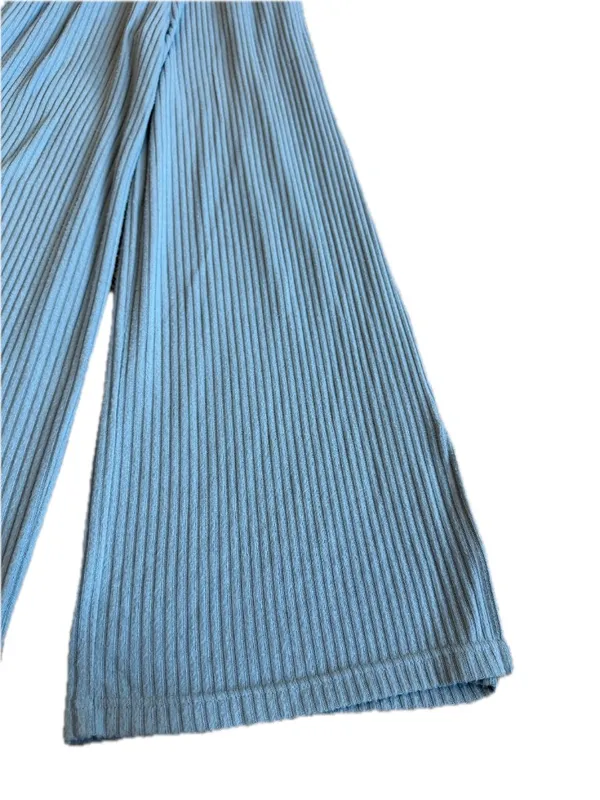 Spiritual Gangster Dusty Blue Ribbed Wide Leg Jumpsuit Racerback X-Small Women's - Image 6