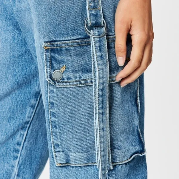 Carmar Haedus Super Baggy Cargo‎ Jeans Black 24 - Image 4