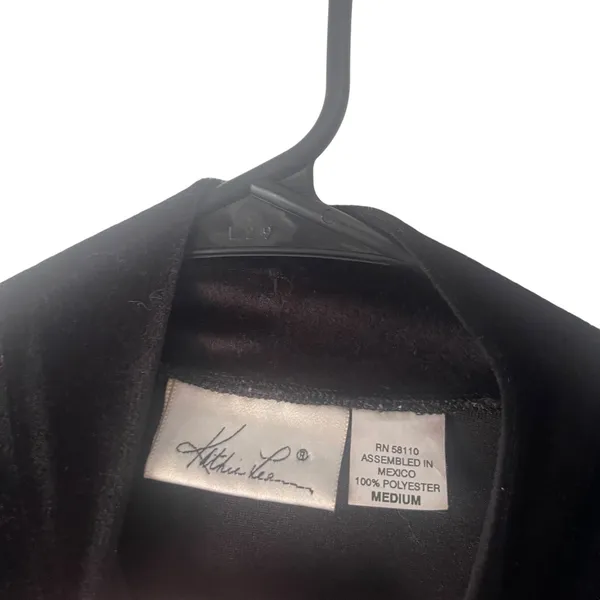 Kathie Lee Vintage 90s Size Medium Velvet Witchy‎ Goth Grunge Mock Neck Top - Image 4
