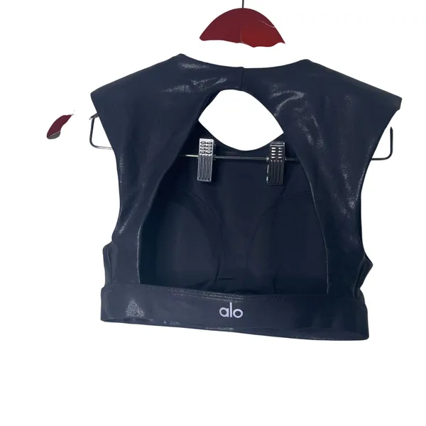 Alo Yoga Super Shine Flash sports bra open back sz XS - Image 3