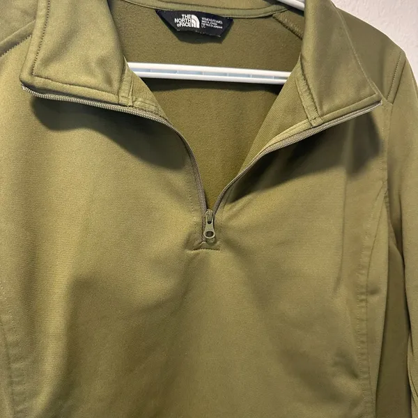 The North Face Womens-L/G Ladies Tech 1/4‎ Zip Fleece Pullover Burnt Olive Green - Image 9