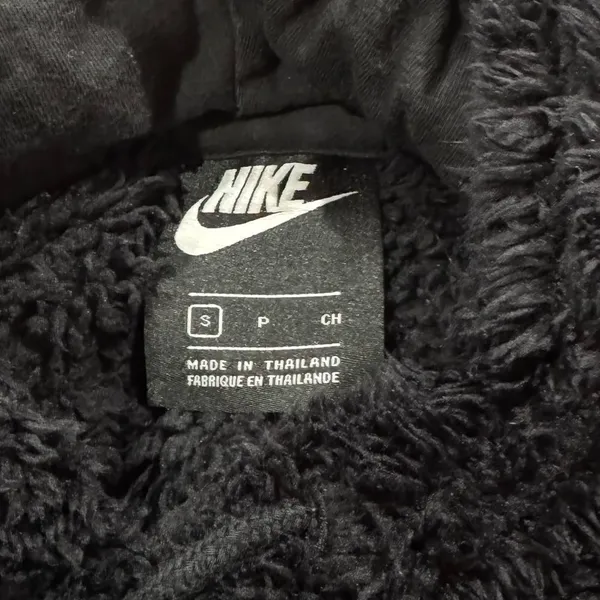 Nike Fleece Teddy Black Hoodie Sweatshirt Women’s Small - Image 3