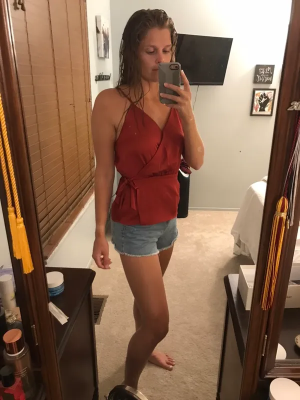 Red Silk Tank - Image 6