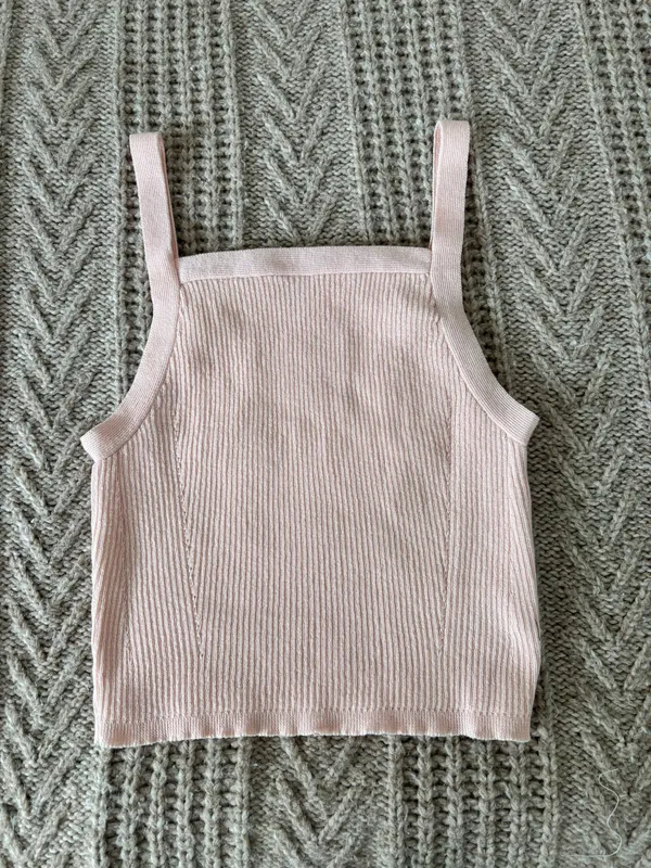 Light Pink Ribbed Tank - Image 5