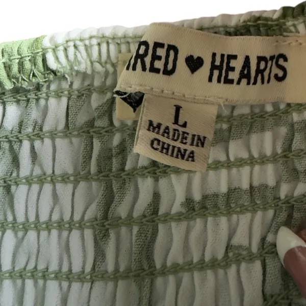 Inspired Hearts Green Tropical Pineapple Smocked Wide Leg Jumpsuit Large NWOT - Image 4