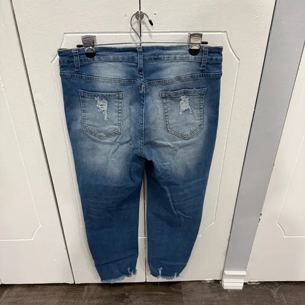 Unbranded Distressed Cotton Skinny Jeans - Image 2
