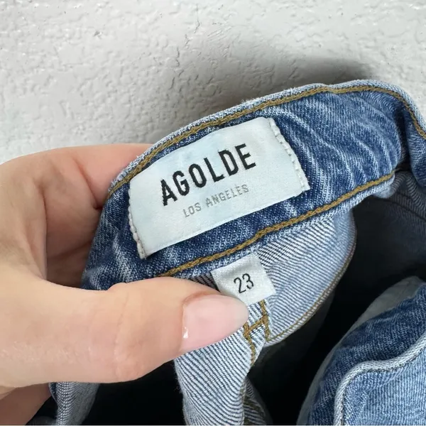 Agolde Lyle Low Rise Slim in Hour Organic Cotton Blend Size 23 - Image 5