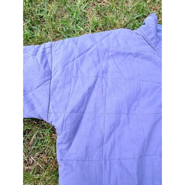 Amuse Society Quilted Snap Front Jacket Periwinkle Blue Palm‎ Tree Logo L/XL - Image 6
