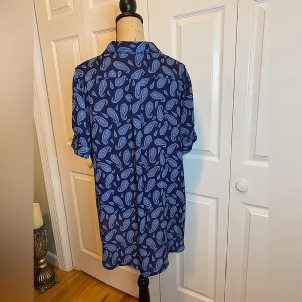 CATO Size XL High Low Summer Blouse Top w/ Collar - Image 4