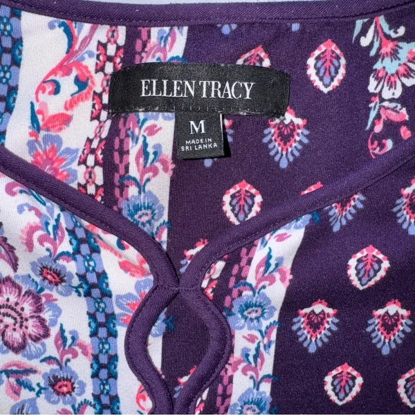 Ellen Tracy Purple and Pink Casual‎ Sundress - Image 2