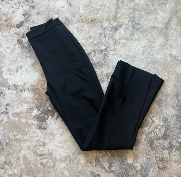 Zara Black Flared Side Slit Trousers - Image 4