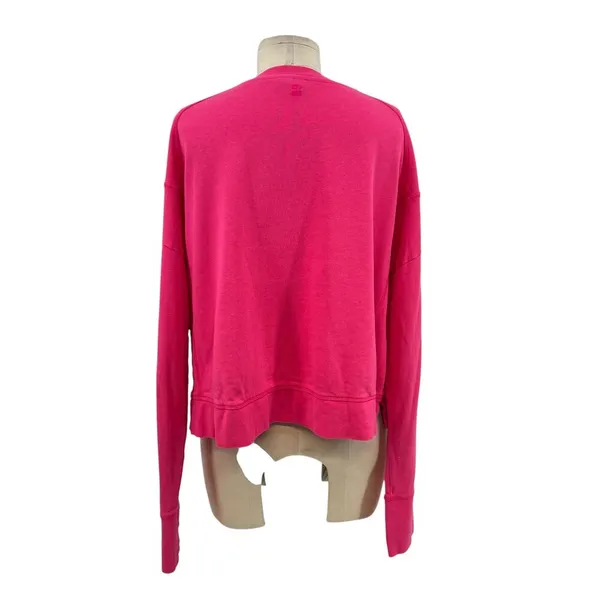 Sweaty Betty After Class Crop Sweatshirt Bright Pink Size‎ US 10 / Large - Image 9