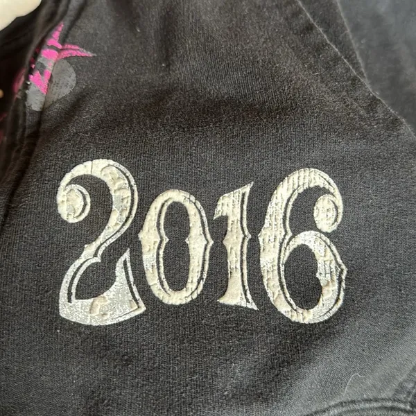 Disney Parks Authentic 2016 Fantasia Mickey Zip Hoodie Black Pink 2X Walt Disney - Image 6