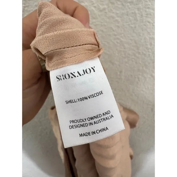 Shona Joy La Lune Bias Cowl Maxi Dress in Desert Rose Satin Size 4 Cocktail - Image 7