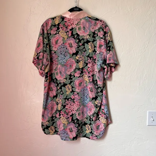 Victoria’s Secret gold label floral short sleeve night gown size S - Image 10