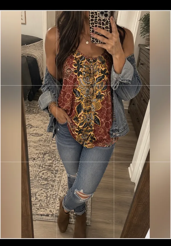 Buckle Daytrip Tank Print Top - Image 2