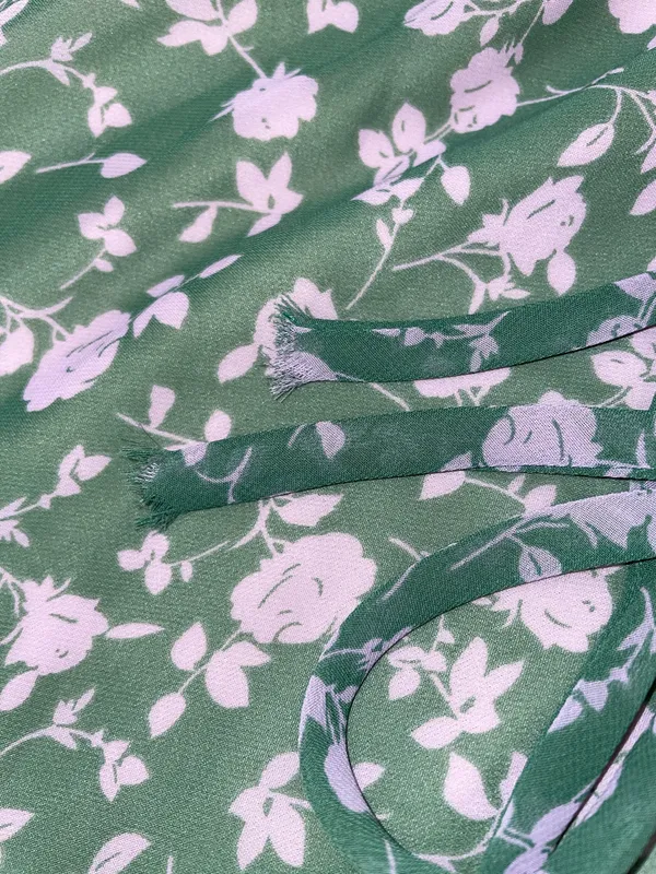 Audrey 3+1 green floral maxi dress - Image 4
