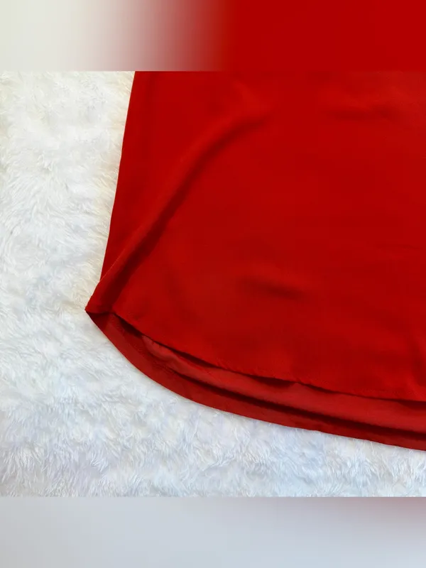 LOFT Loft Women’s Red Sleeveless Notch Neck Blouse Top Size Medium - Image 8