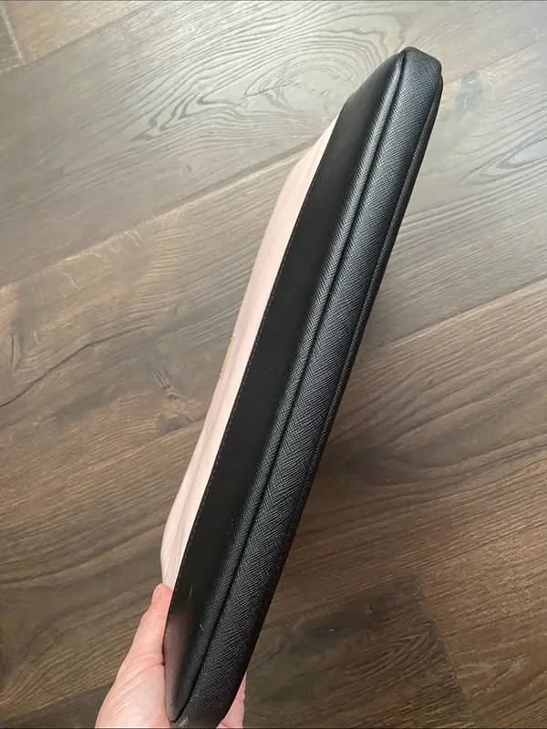 kate spade Two-Tone Pink and Black Laptop Sleeve with Gold Logo - Image 3