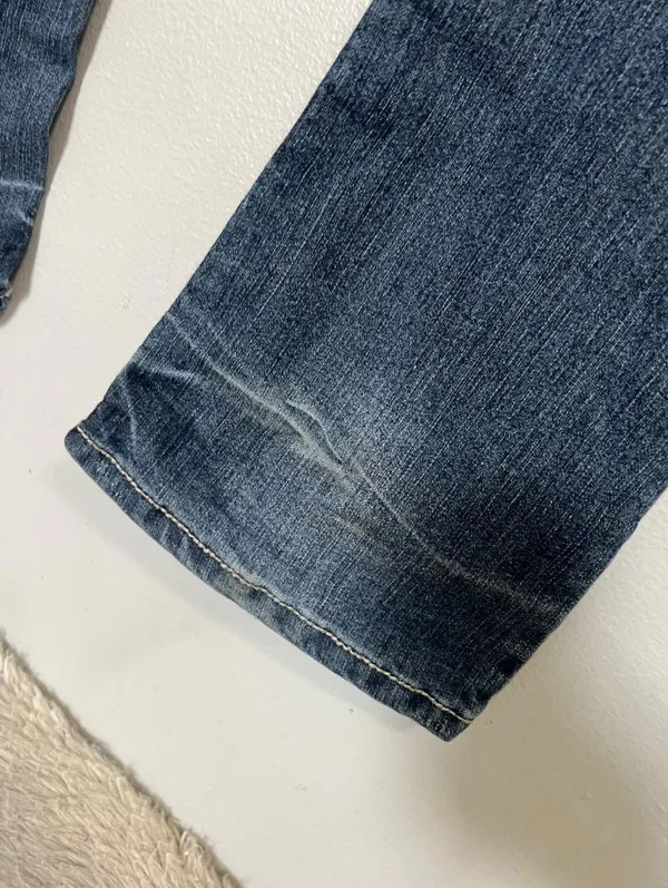 Wallflower Womens Flare Jeans Blue Stretch Dark Wash Denim Maternity M - Image 13