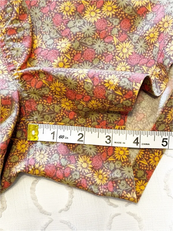 Toad & Co Boundless Brown Pink Green Floral Shorts Boho Granola Outdoor Smal - Image 10