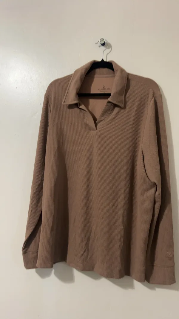 Cuddl Duds Brown Two-Piece Lounge Set TL - Image 2