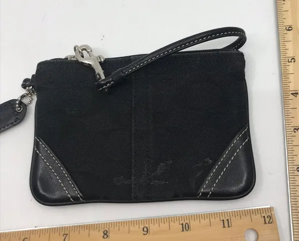 COACH Black Jacquard Design Wristlet - Image 2
