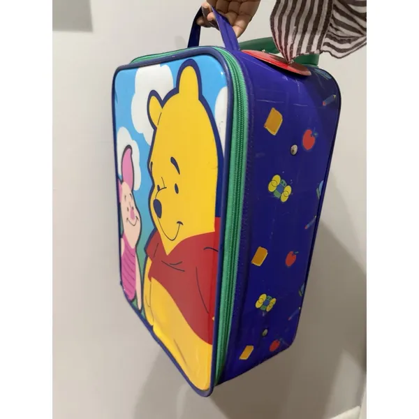 Vintage Disney Store Winnie‎ the Pooh & Piglet Rolling Suitcase Luggage Carry On - Image 3