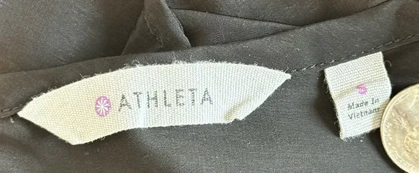 Athleta Dunes Eyelet Tank Top Women Small Black Tassel Tie Halter Boho Lace - Image 12