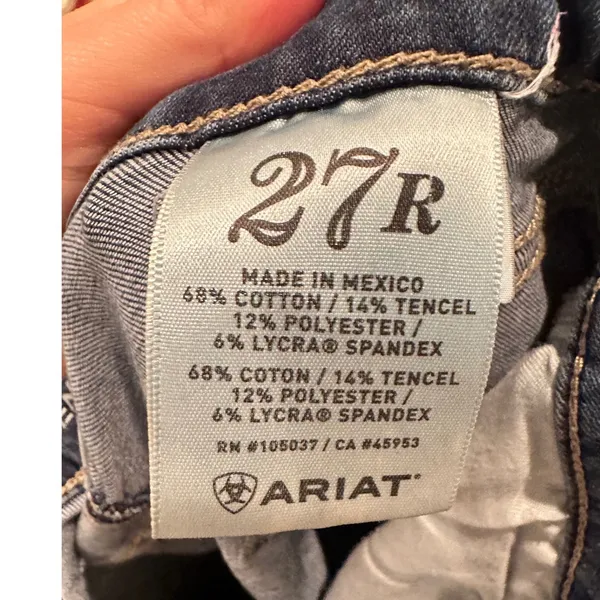Ariat Women's Ultra‎ Stretch Crosshatch Boot Cut Jeans Size 27R Western Denim - Image 5