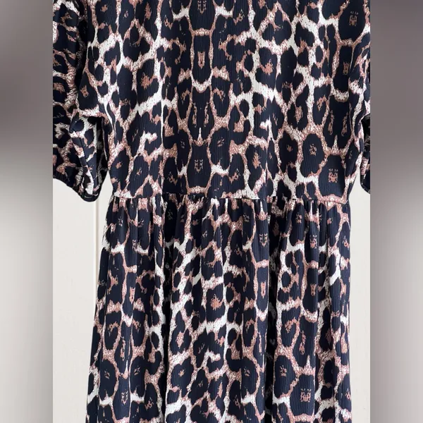 ASOS DESIGN puff sleeve tie front maxi dress in leopard print - Image 12