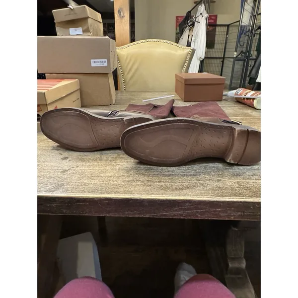 Franco Sarto Women's L-Merina Riding Boots Size 9.5 Burgundy Brown - Image 5