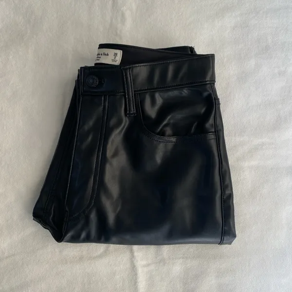 Abercrombie Curve Love vegan Leather Pants - Image 2