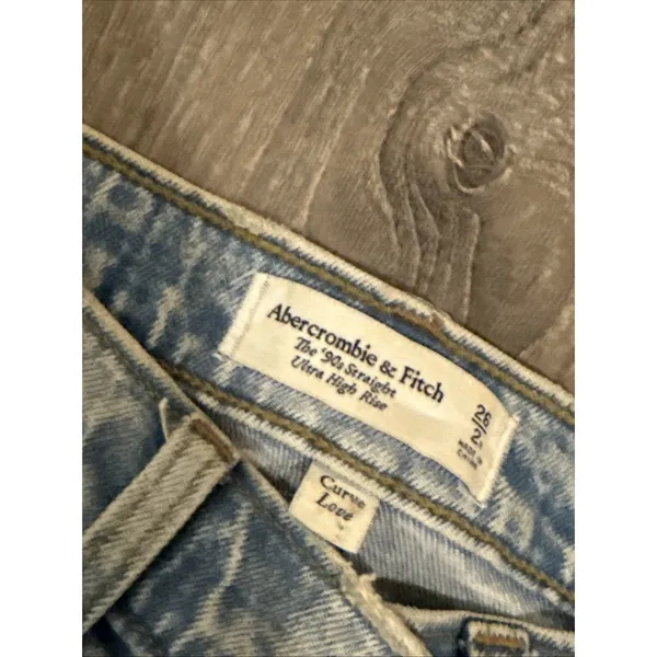 Abercrombie & Fitch The 90's Straight Ultra High Rise Curve Love Jeans Size 26 2 - Image 3