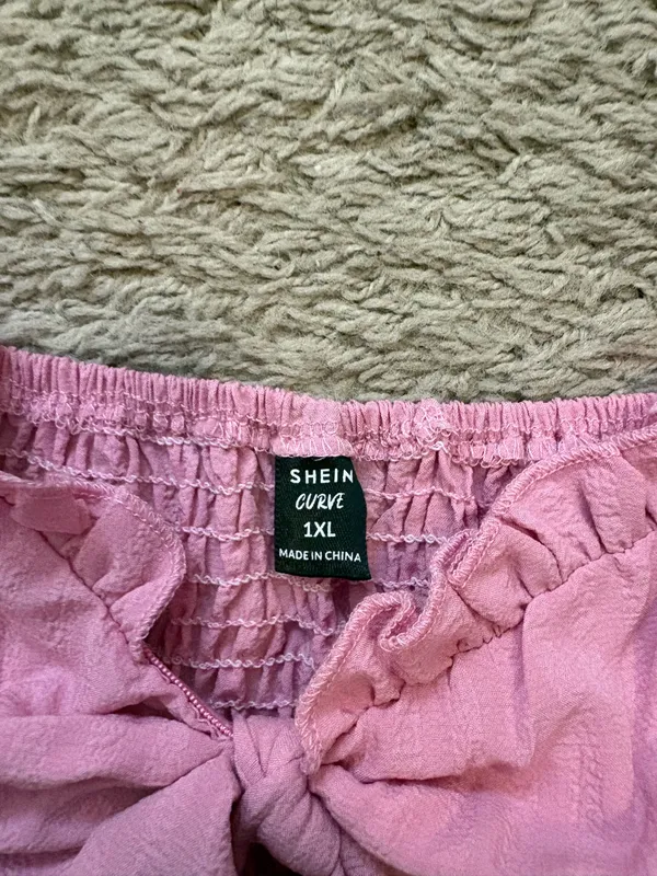 SHEIN strapless pink top - Image 3