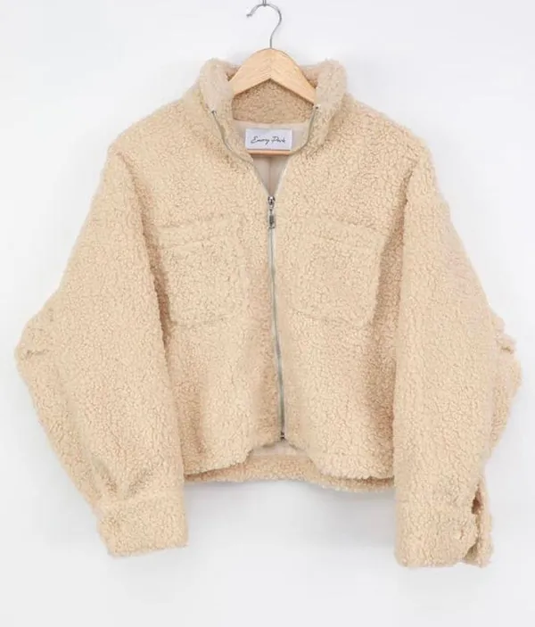 Lulus Teddy Fur White Cream Jacket - Image 2
