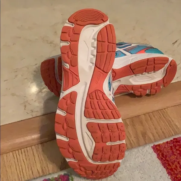 ASICS gel contend 2 aqua & coral sneakers size 7.5 - Image 6