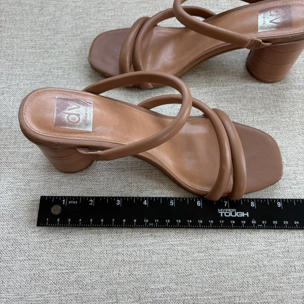 DV Dolce Vita Priana Tan Puffy Strappy Block Heel Sandals Summer Heels Size 8 - Image 5