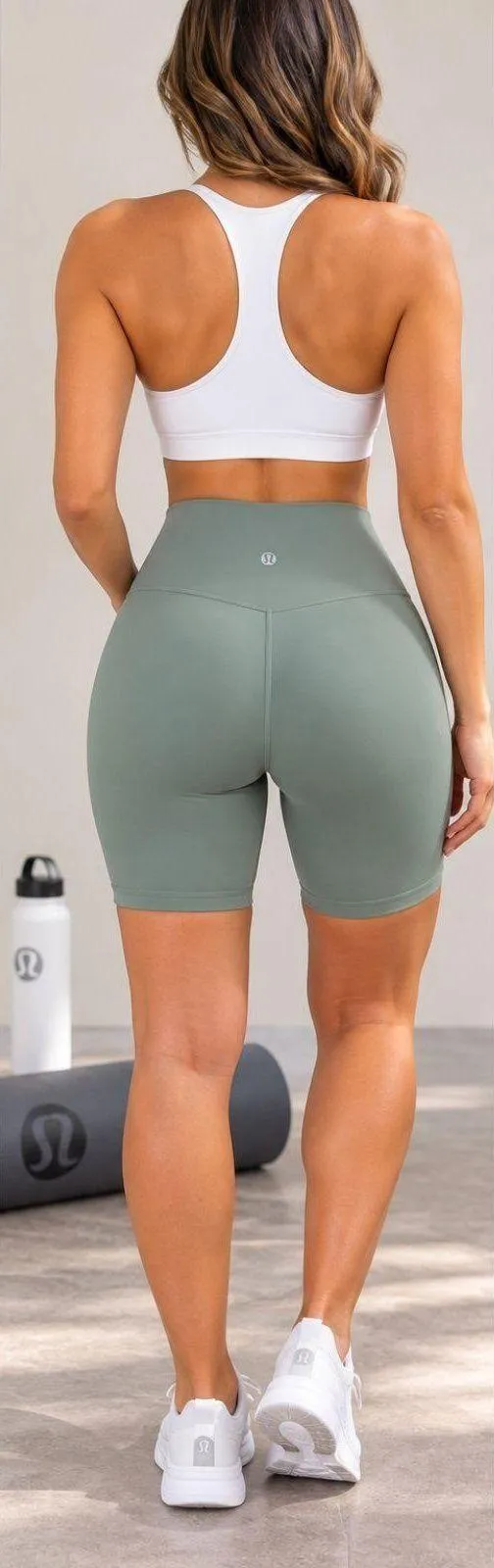 Lululemon Align High-Rise Short 8" Size 0 Black Nulu Yoga Biker Workout - Image 2